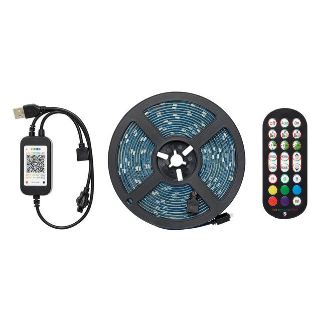 Draper Tools Rgb Colour Led Light Strip With Remote Control, 5M