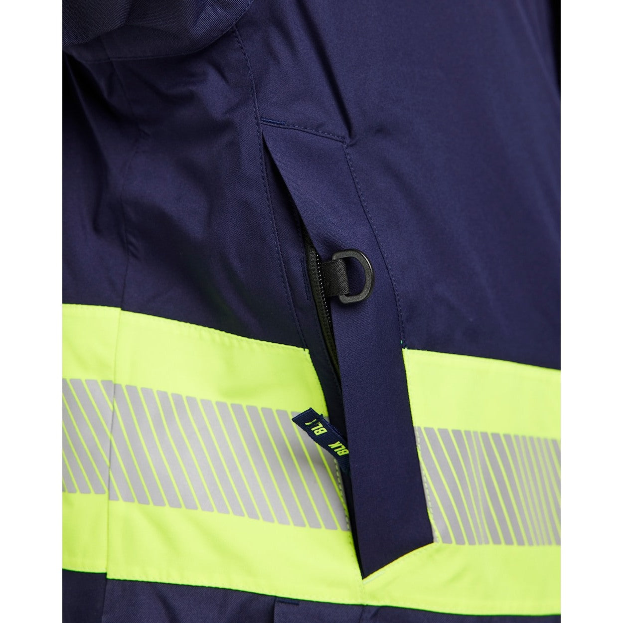 Blaklader Winter Parka Hi-Vis 4485 #colour_navy-blue-hi-vis-yellow