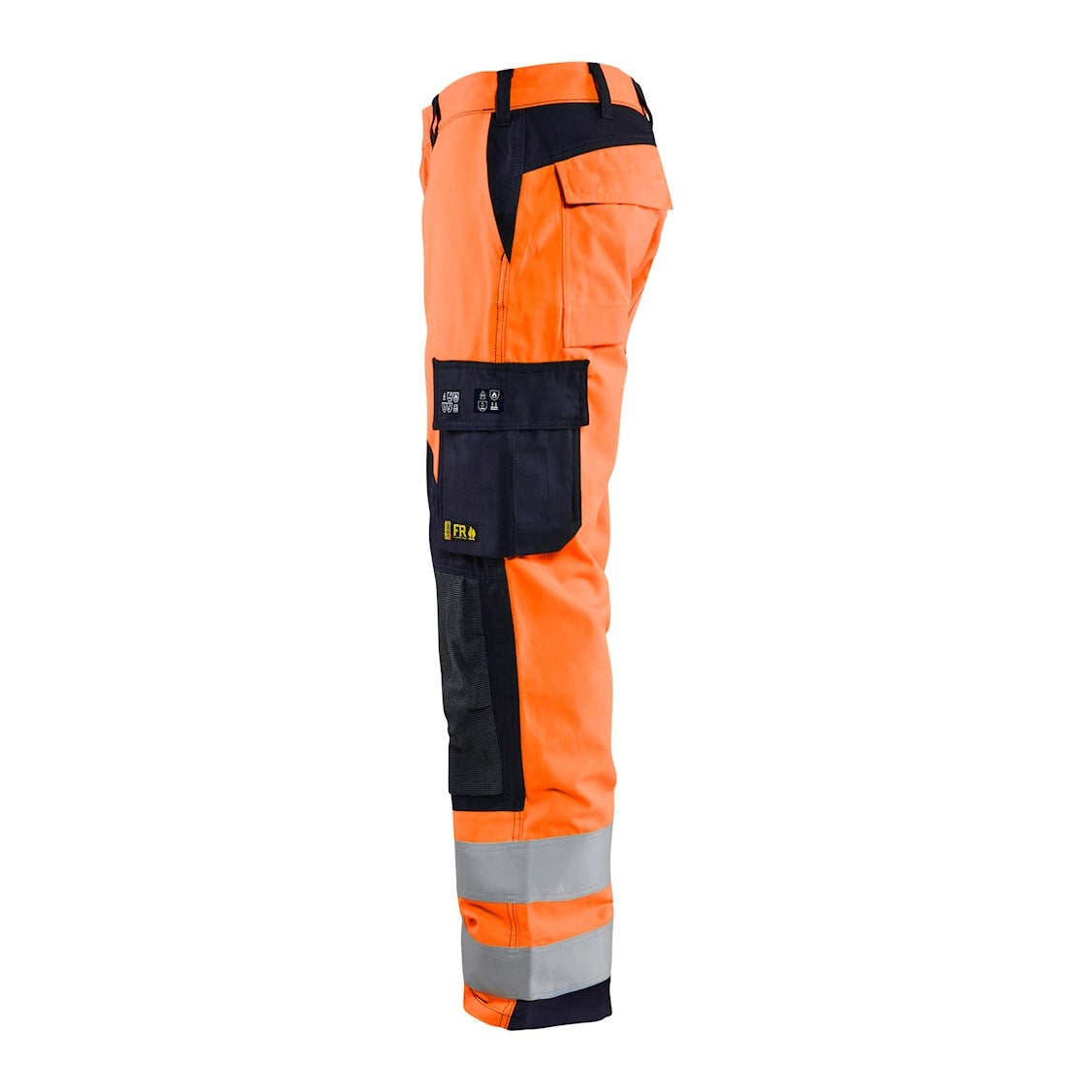 Blaklader Multinorm Inherent Trousers 1588 #colour_orange-navy-blue