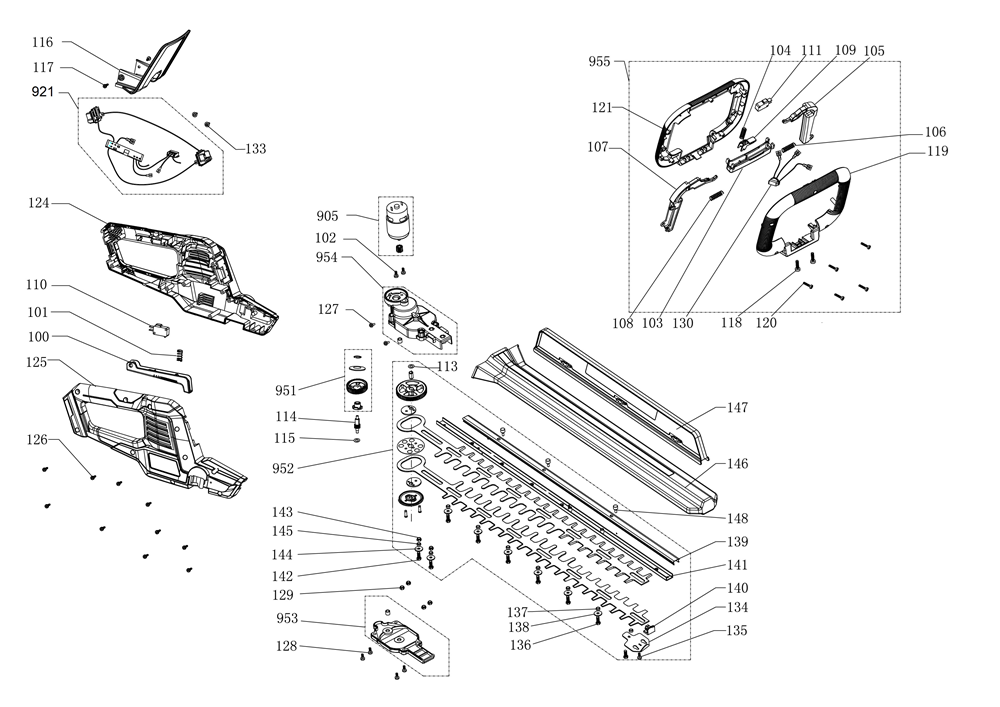 Einhell Power X-Change Hedge Trimmer 36V, 61cm Length - Body Only