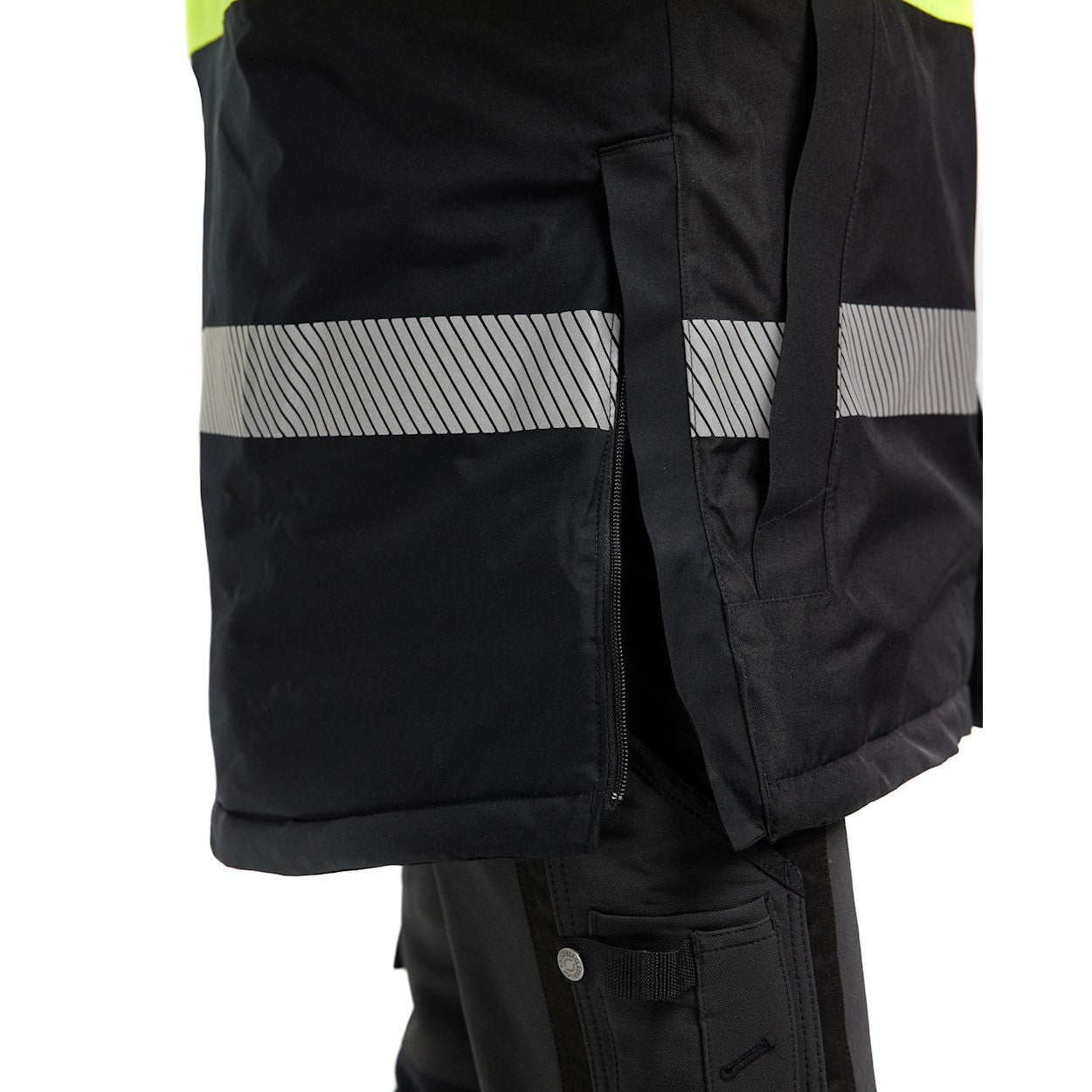 Blaklader Winter Parka Hi-Vis 4485 #colour_black-hi-vis-yellow