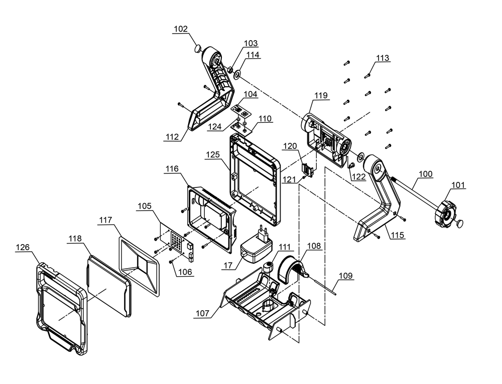 Einhell Power X-Change 18V Hybrid Worklight - Body Only (mains & battery powered)