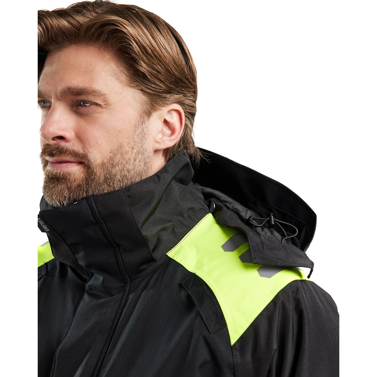 Blaklader Winter Parka Hi-Vis 4485 #colour_black-hi-vis-yellow