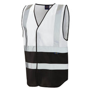 Leo Workwear PILTON Leo EcoViz Reflective Waistcoat - White/Black