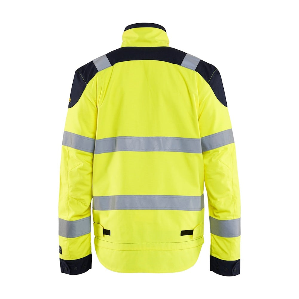 Blaklader Multinorm Inherent Jacket 4089 #colour_hi-vis-yellow-navy-blue