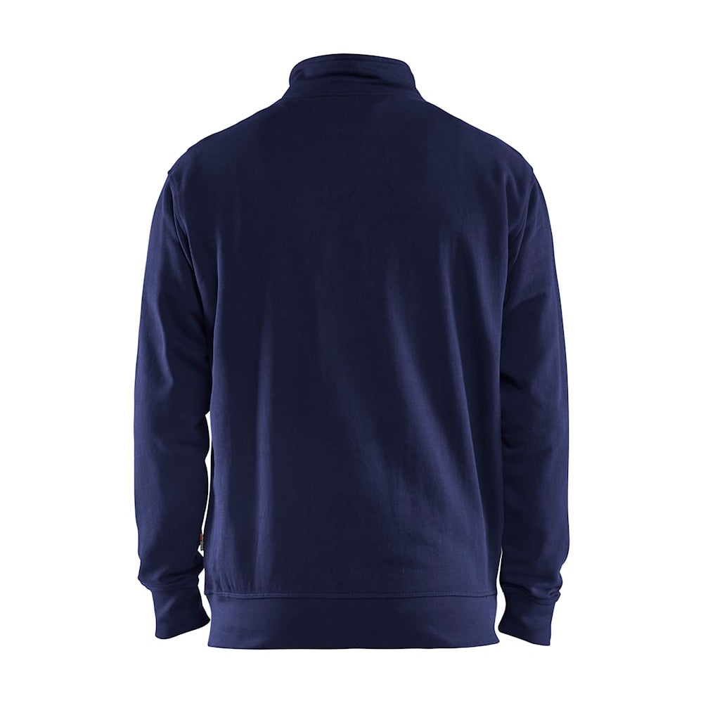Blaklader Half-Zip 2-Tone Sweatshirt 3353 - Navy Blue/Hi-Vis Yellow