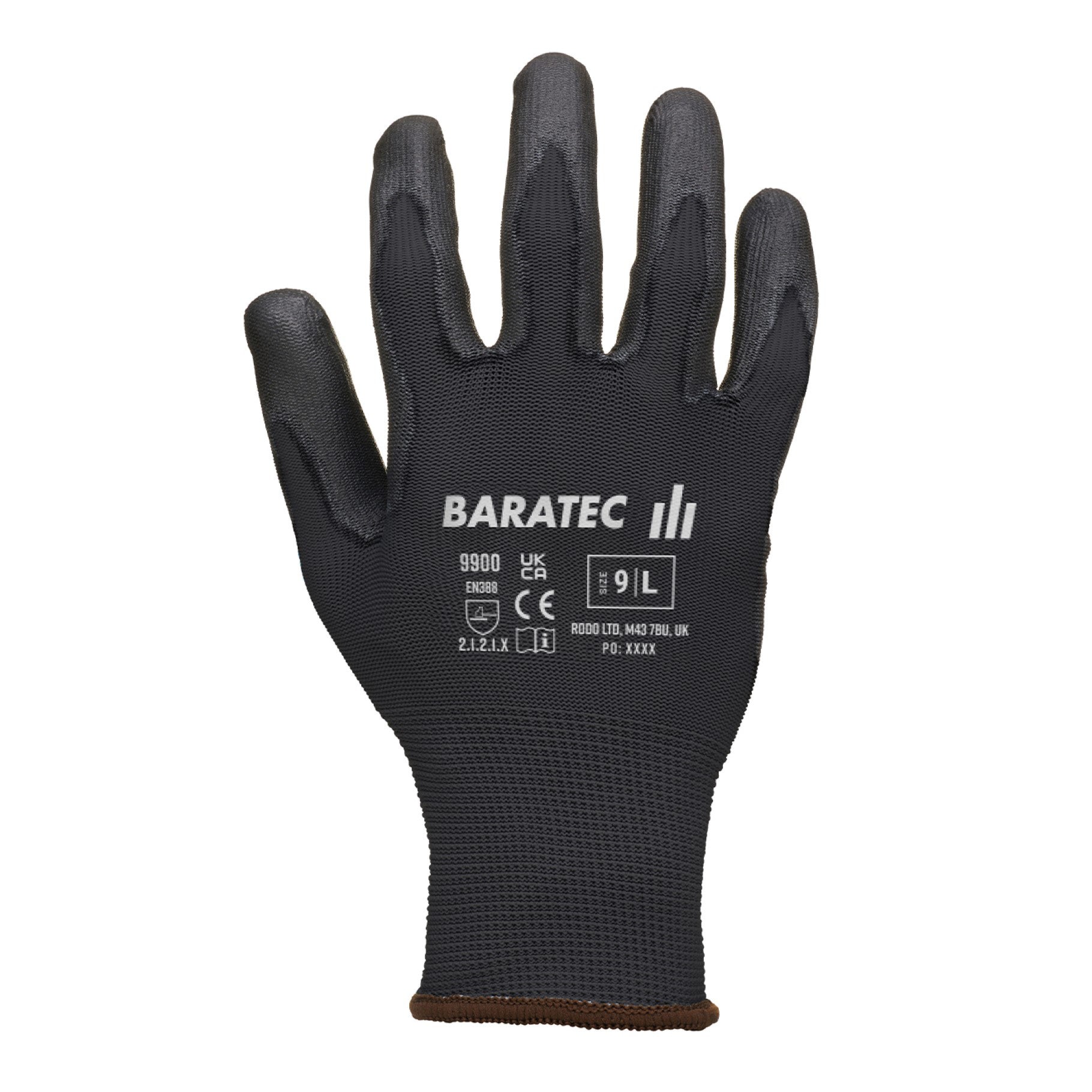 Baratec Lightweight PU Gripper Gloves (Black Liner) Pair