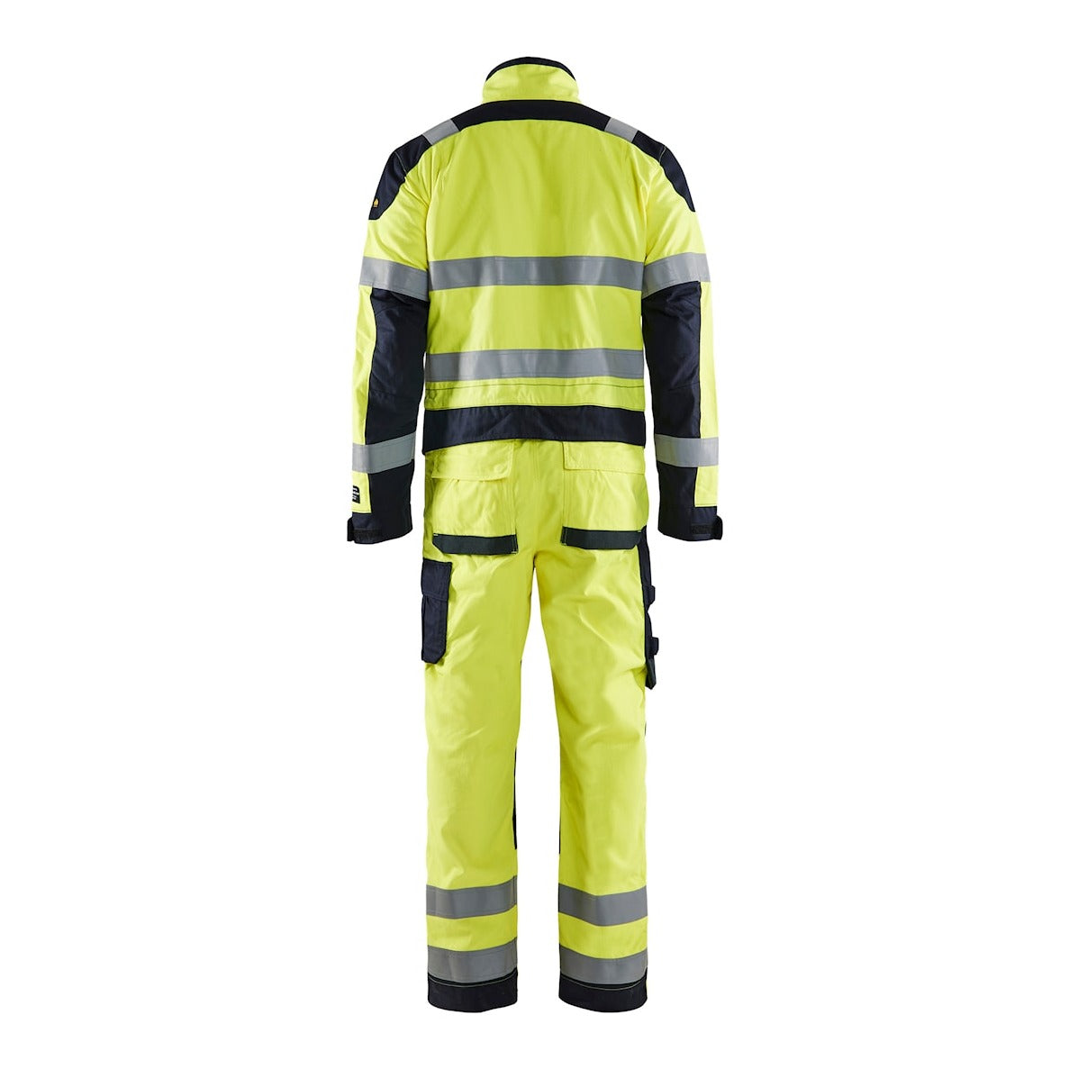 Blaklader Multinorm Inherent Overalls 6089 #colour_hi-vis-yellow-navy-blue