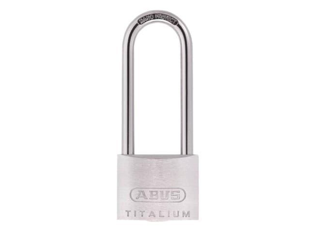 ABUS Mechanical 64TI/50mm TITALIUM Padlock 80mm Long Shackle Keyed Alike KA6512