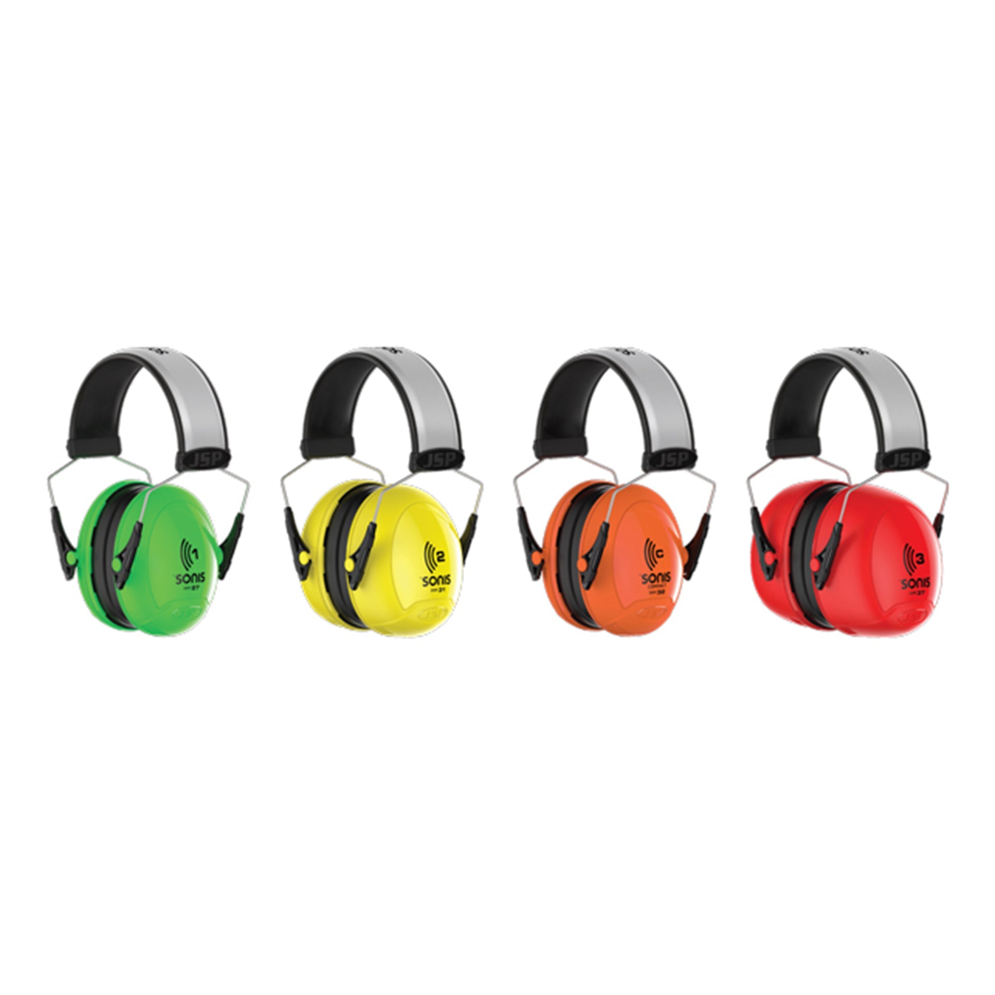JSP Sonis 2 Sonis2 Extra Visibility Adjustable Ear Defenders - 31dB SNR