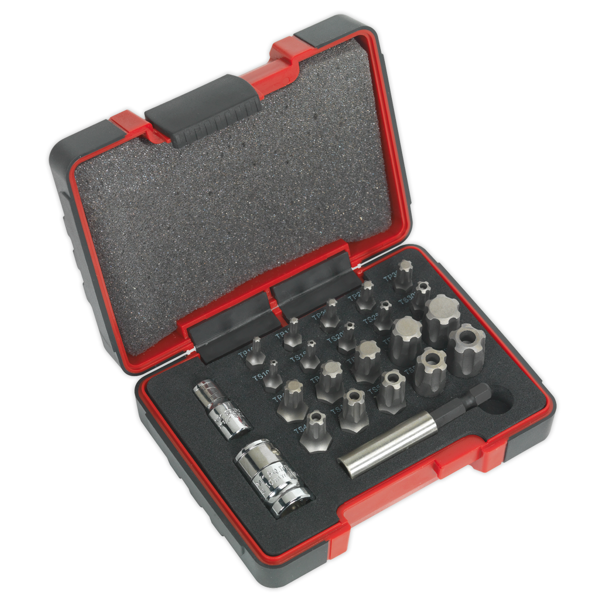 Sealey TRX-P* & Security TRX-TS* Bit Set 23pc 1/4" & 3/8"Sq Drive