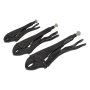 Sealey Locking Pliers Set 3pc Rust Resistant