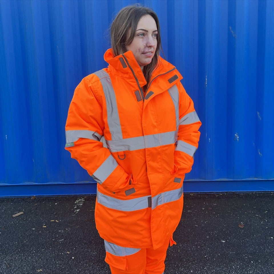 Leo Workwear CHERISTOW Leo EcoViz 4K Womens Baffle Lined Anorak