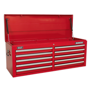 Sealey Topchest 10 Drawer with Ball-Bearing Slides - Red AP5210T