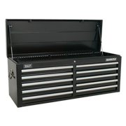 Sealey Topchest 10 Drawer with Ball-Bearing Slides - Black AP5210TB