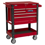 Sealey Heavy-Duty Mobile Tool & Parts Trolley with 5 Drawers & Lockable Top