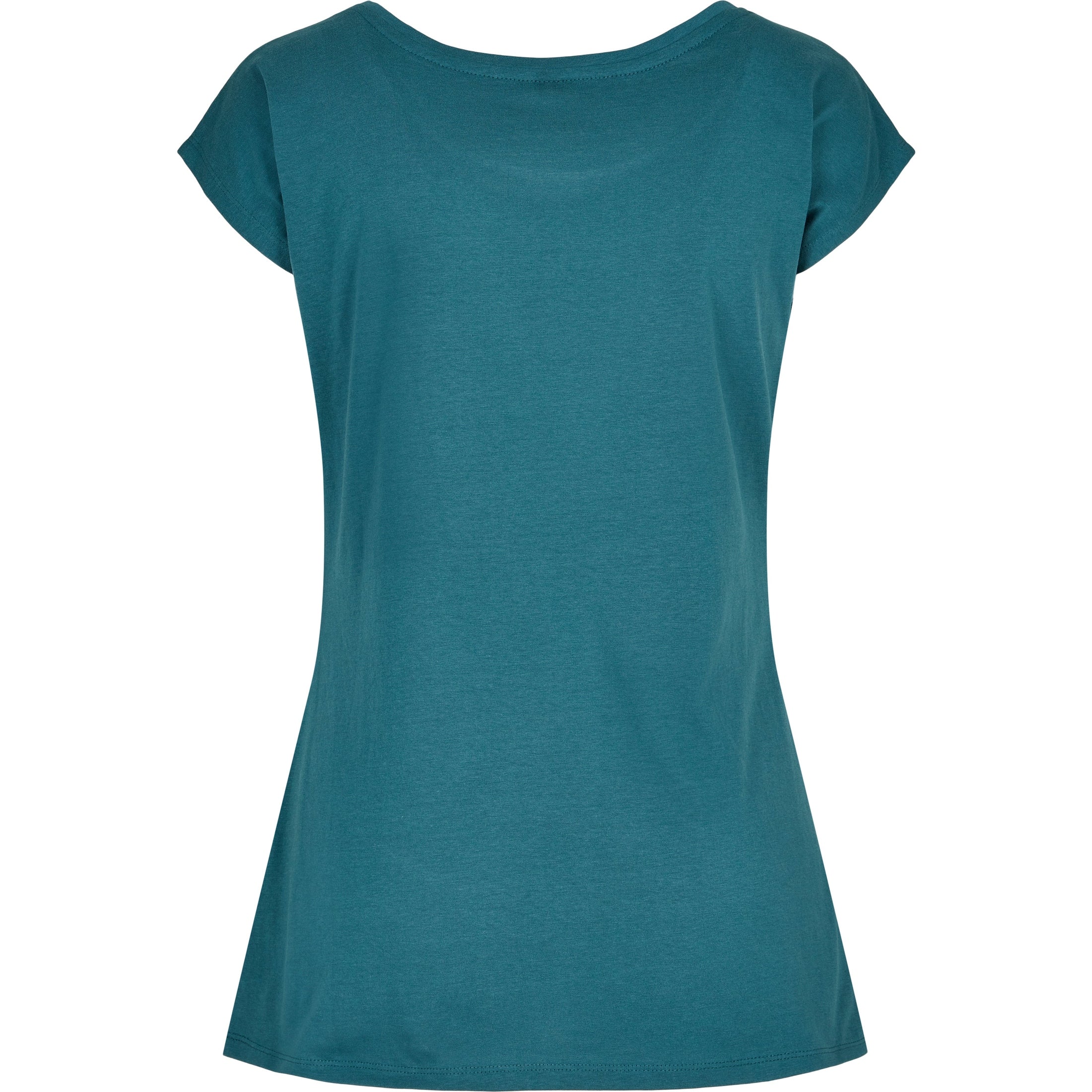 Build Your Brand Basic Women's Wide Neck Tee - Teal