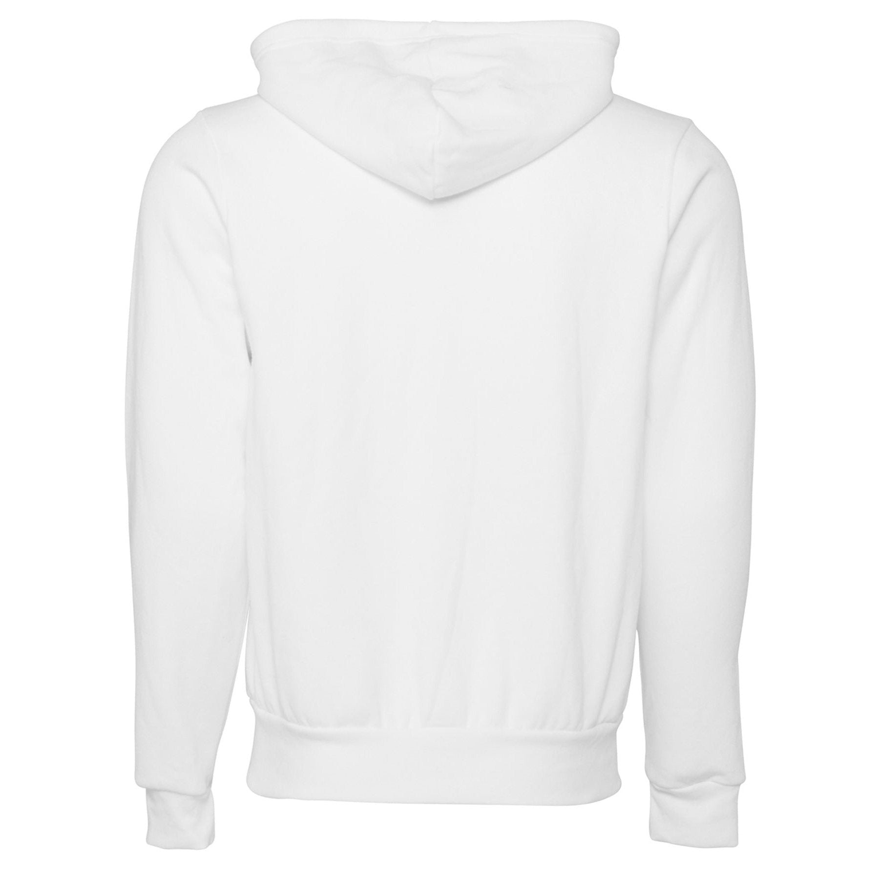 Bella Canvas Unisex Polycotton Fleece Full-Zip Hoodie - DTG White