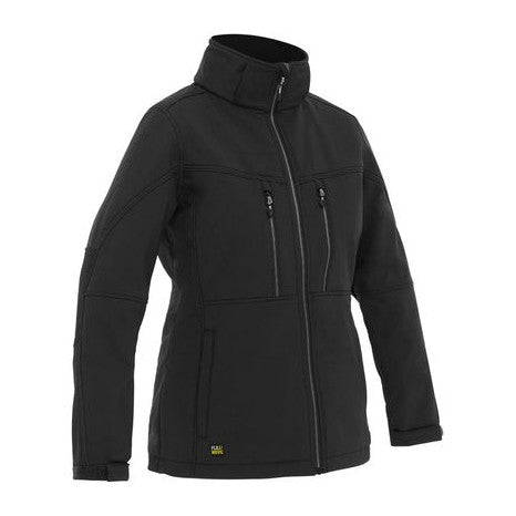 Bisley Womens Jacket Flx & Move™ Ripstop Softshell Jacket 320gsm #colour_black