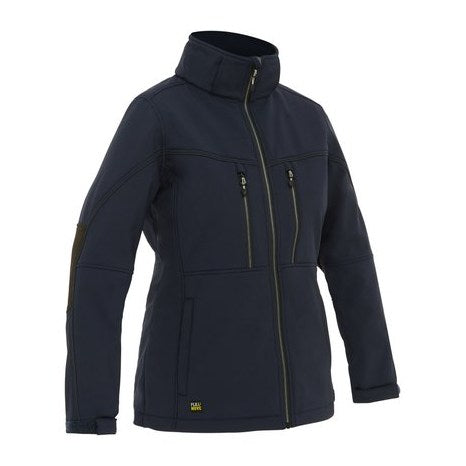 Bisley Womens Jacket Flx & Move™ Ripstop Softshell Jacket 320gsm #colour_navy