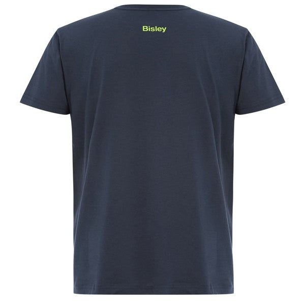 Bisley Tee Logo Cotton 160gsm #colour_navy