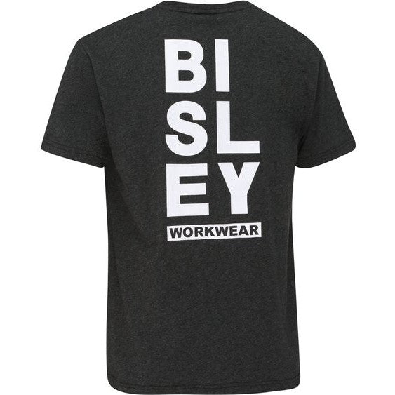 Bisley Vertical Logo Tee 190gsm #colour_charcoal
