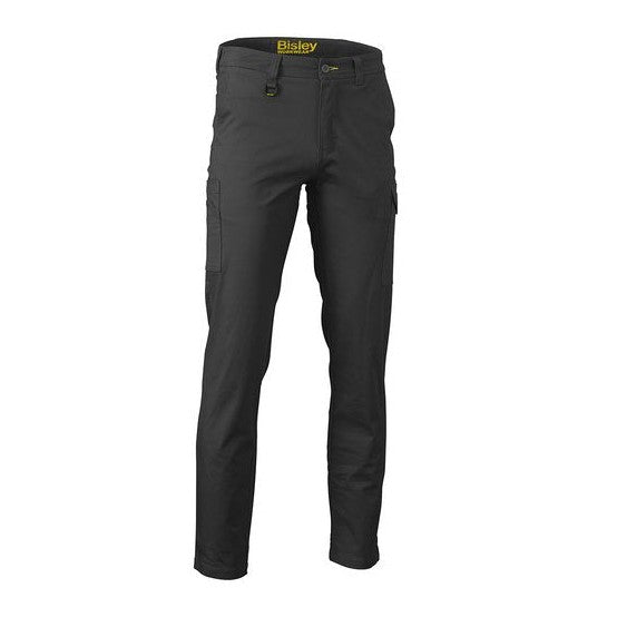 Bisley Pants Stretch Cotton Drill Cargo 280gsm #colour_black