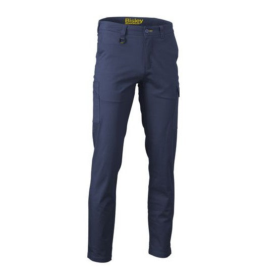 Bisley Pants Stretch Cotton Drill Cargo 280gsm #colour_navy