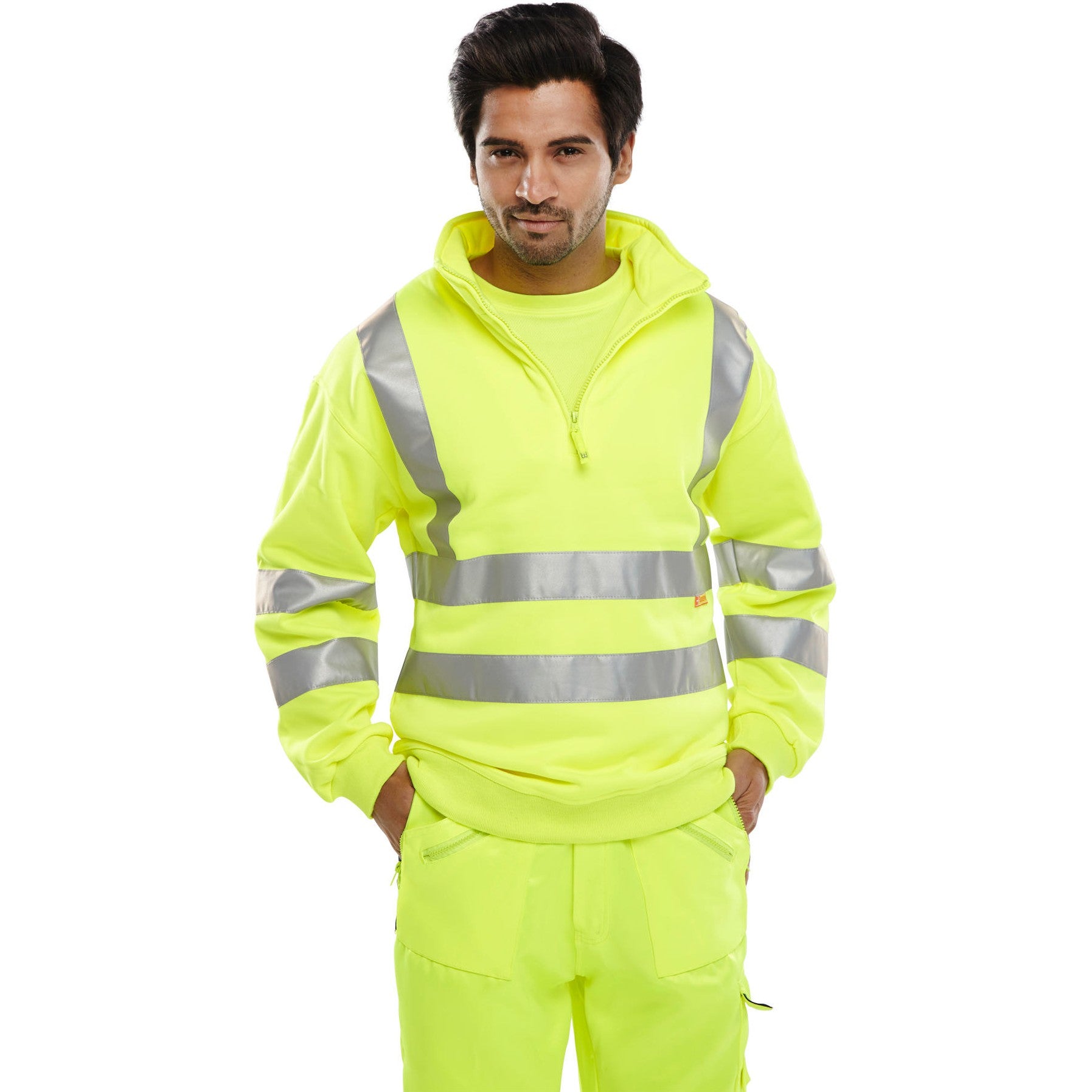 Beeswift Quarter Zipped Sweatshirt Saturn Yellow