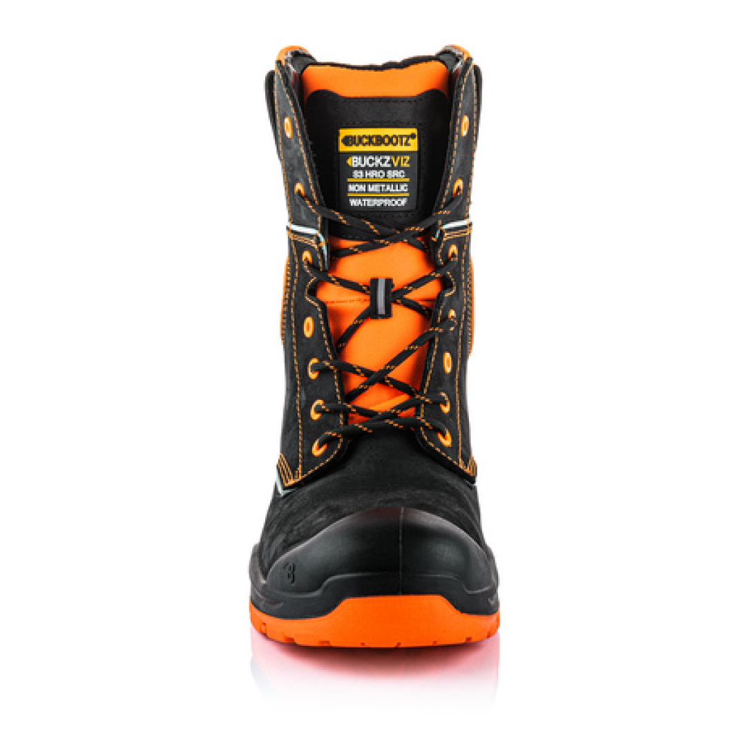 BuckbootzBVIZ6BuckzvizHigh-LegLaceSafetyBootBlackOrange #colour_black-orange