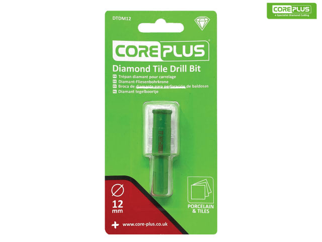 CorePlus DTDM12 Diamond Tile Drill Bit 12mm