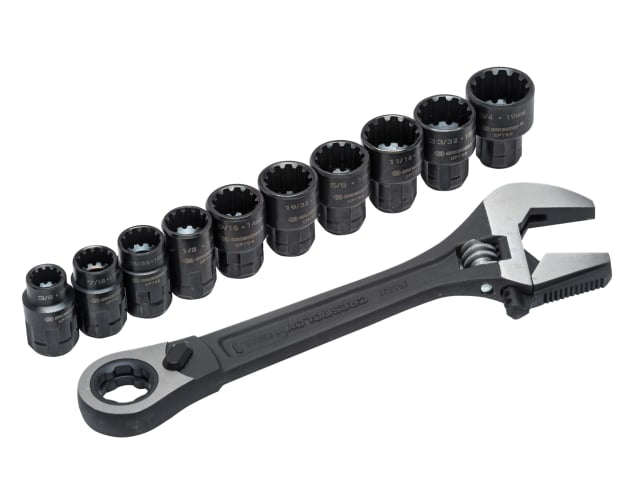 Crescent® X6 Pass-Thru Adjustable Wrench Set, 11 Piece