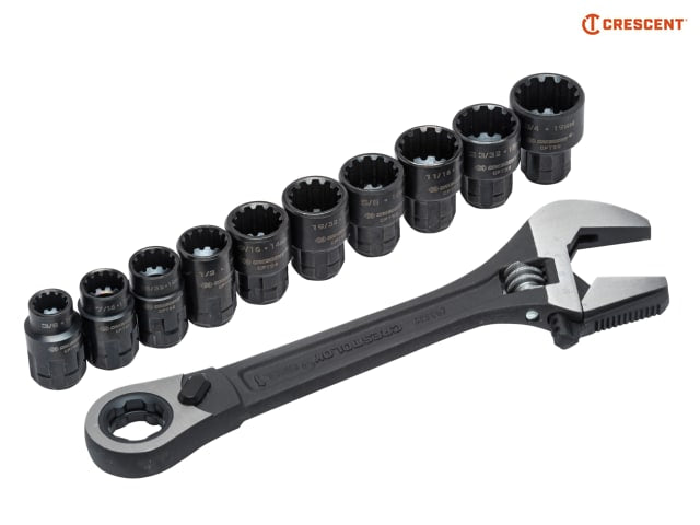 Crescent® X6 Pass-Thru Adjustable Wrench Set, 11 Piece