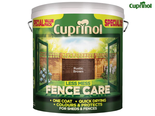 Cuprinol Less Mess Fence Care Rustic Brown 6 litre