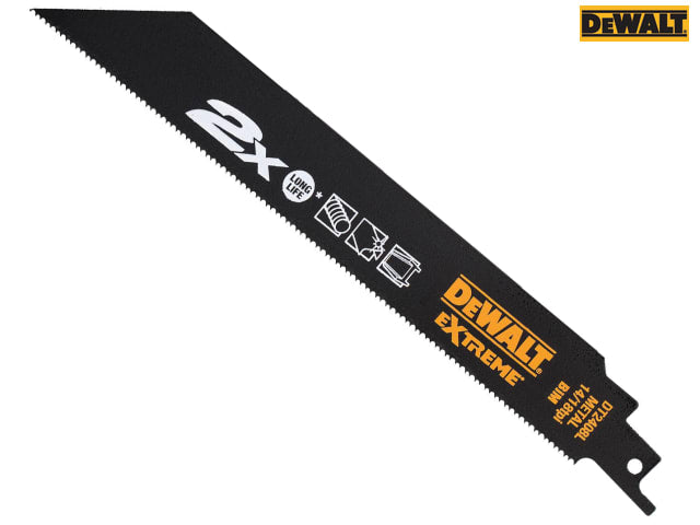 DEWALT 2X Life Metal Reciprocating Blade 203mm x 14/18 TPI Pack of 5