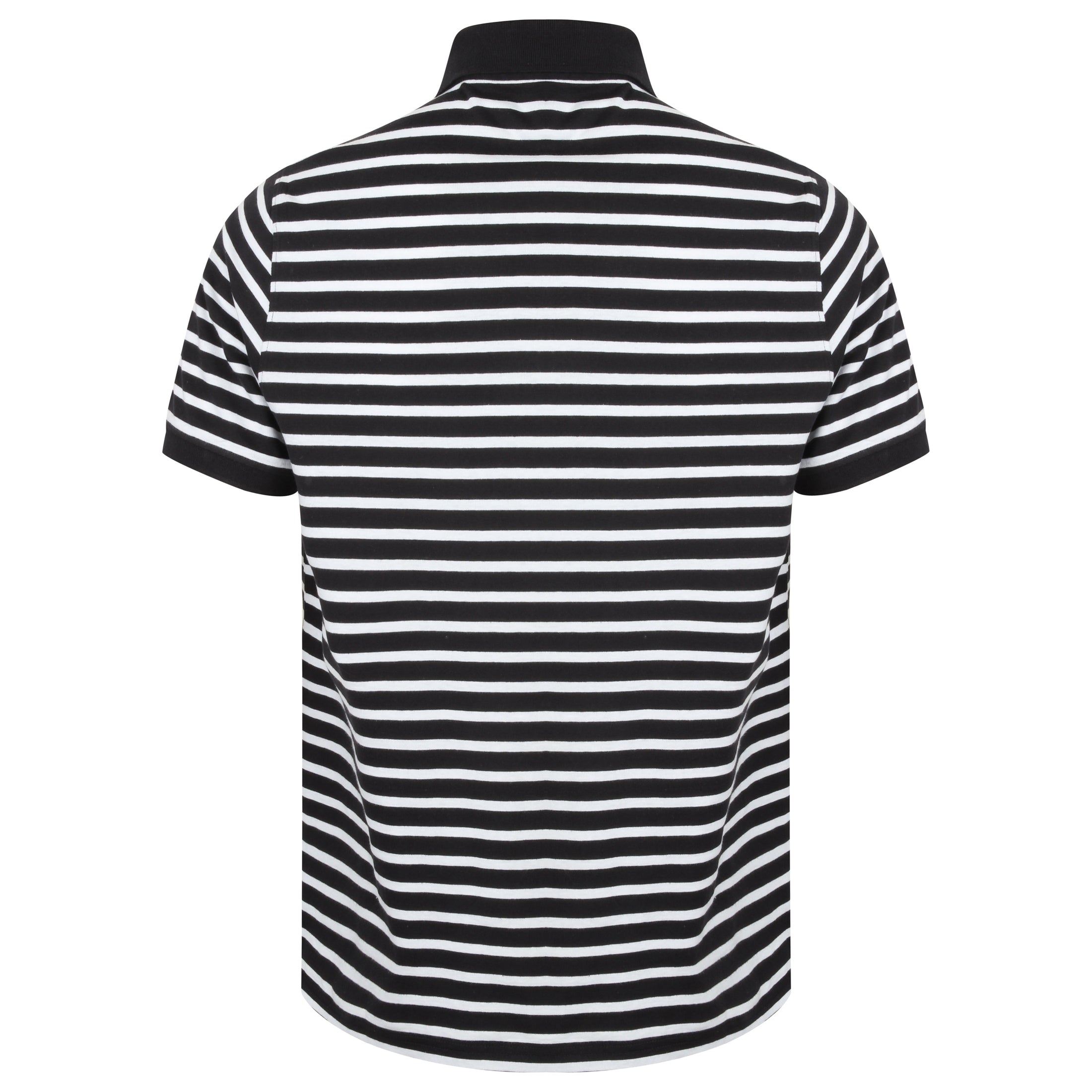 Front Row Striped Jersey Polo Shirt