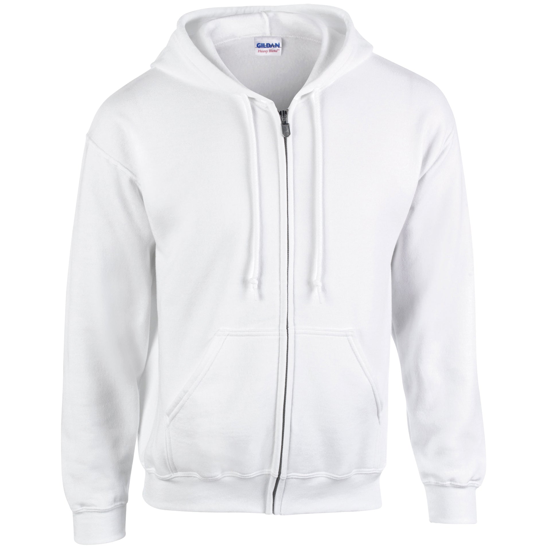 Gildan Heavy Blend Full Zip Hooded Sweatshirt - White