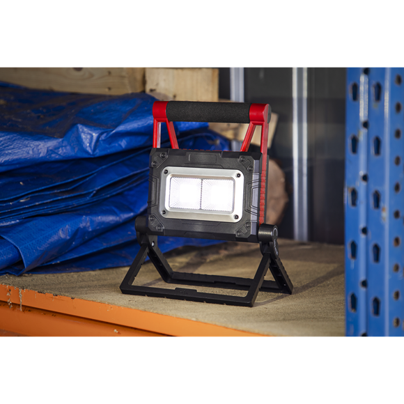 Sealey 15W COB LED Solar Powered Rechargeable Portable Floodlight