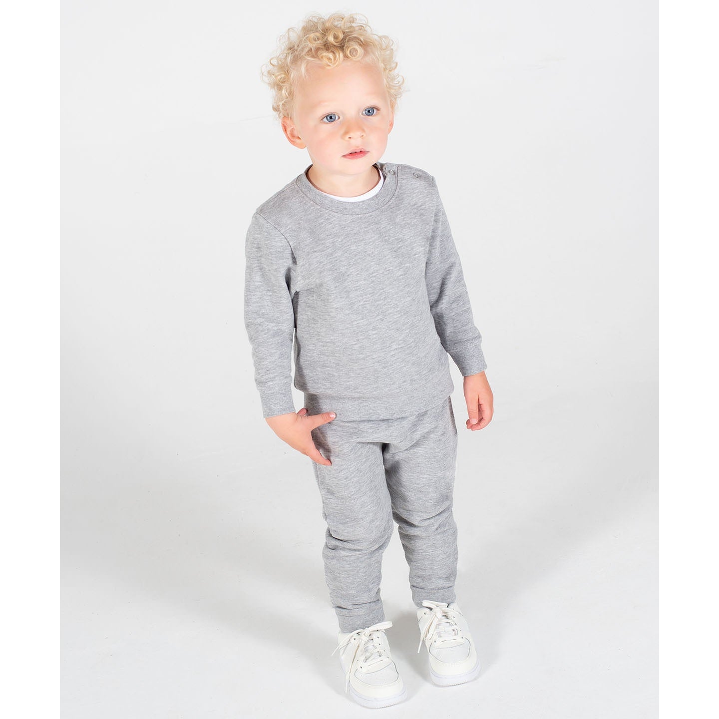 Larkwood Crew Neck Sweatshirt With Shoulder Poppers