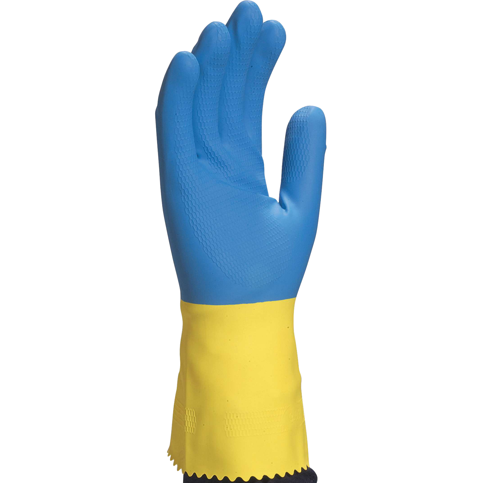 Delta Plus DUOCOLOR VE330 - uble-Layer Latex Chemical Gloves – Durable Protection & Enhanced Grip