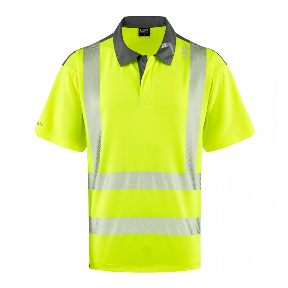 Leo Workwear TRIMSTONE Leo EcoViz COOLMAX High Performance Polo Shirt
