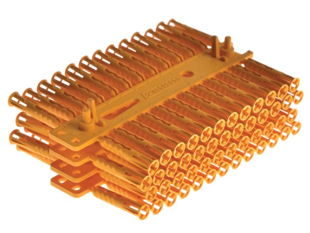 Plasplugs SYP 501 Solid Wall Super Grips Fixings Yellow (100)