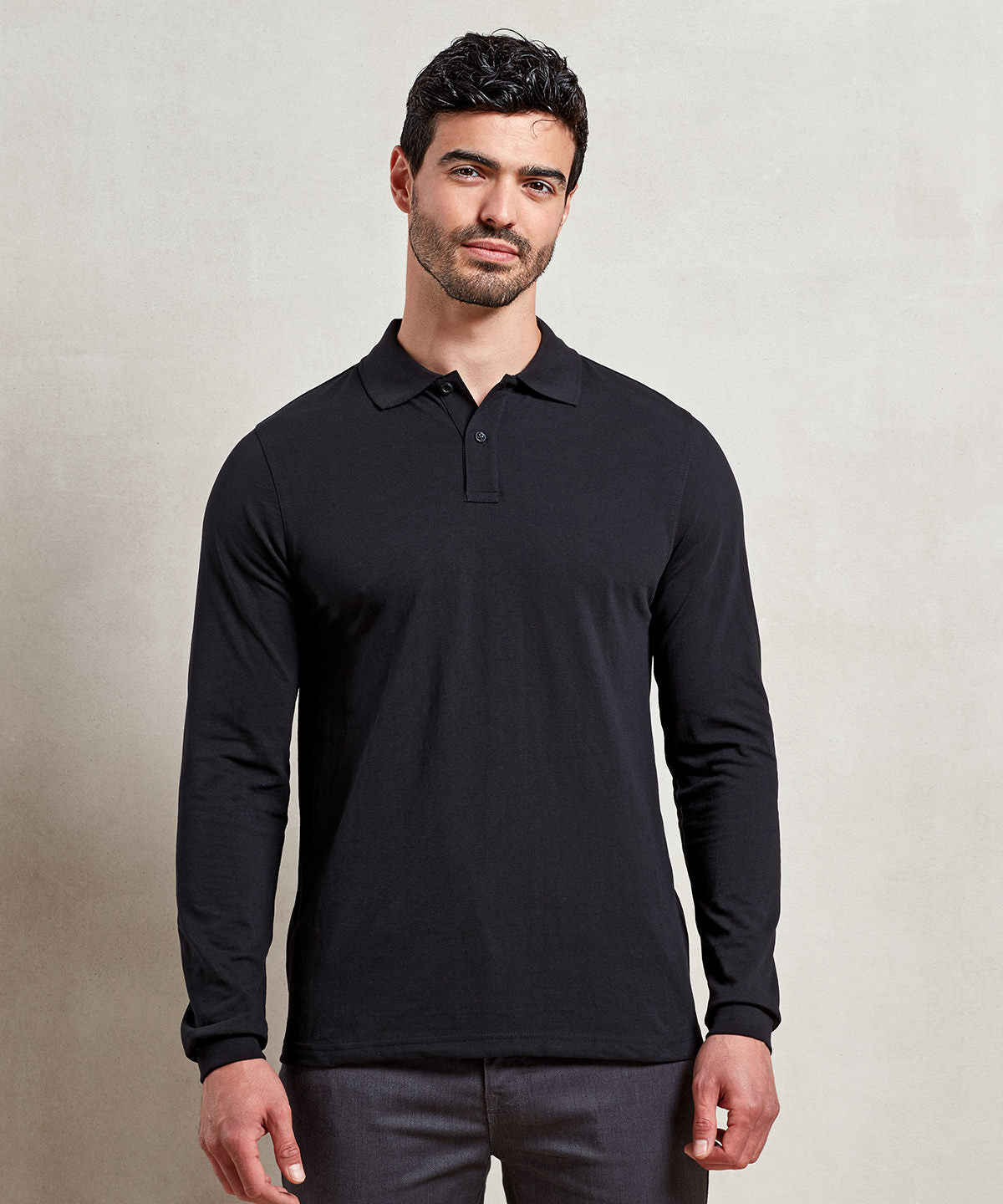 Premier Essential Unisex Long Sleeve Workwear Polo Shirt