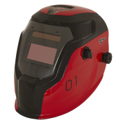 Sealey Welding Helmet Auto Darkening - Shade 9-13 - Red PWH1