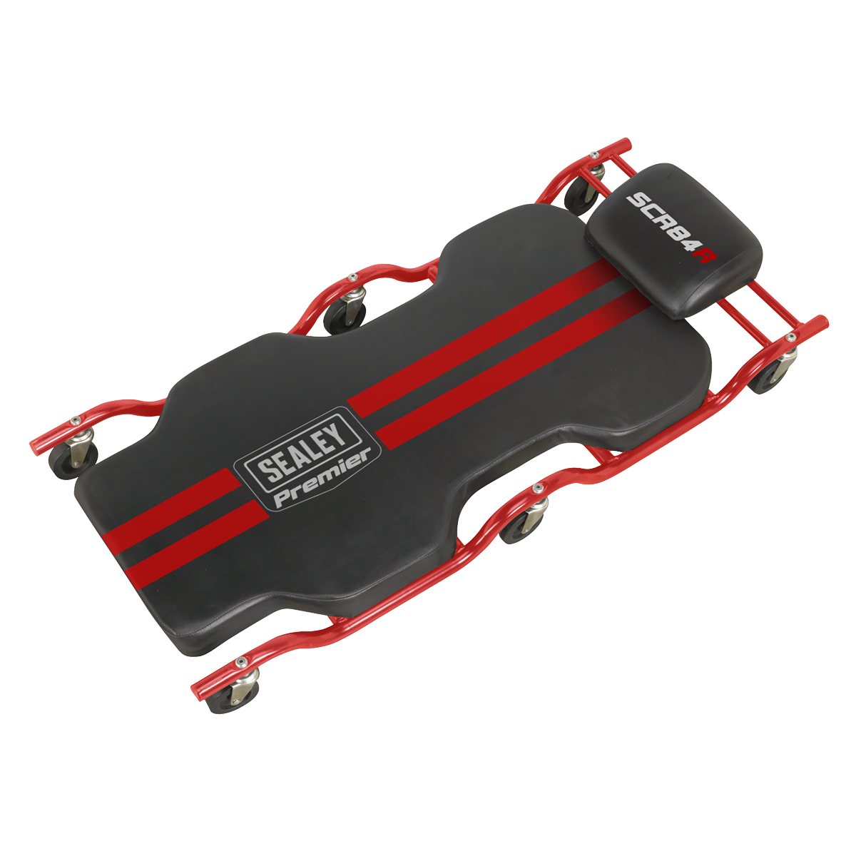 Sealey Steel Creeper with 6 Wheels & Headrest Deluxe