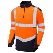 Leo Workwear TAPELEY Leo EcoViz Dual Colour 1/4 Zip Sweatshirt