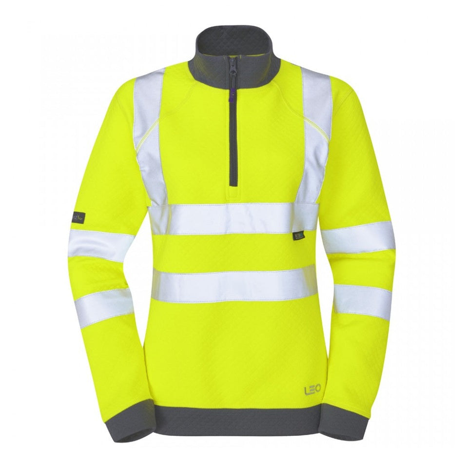 Leo Workwear ELBERRY Leo EcoViz Womens 1/4 Zip Sweatshirt