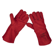 Sealey Leather Welding Gauntlets Lined Pair