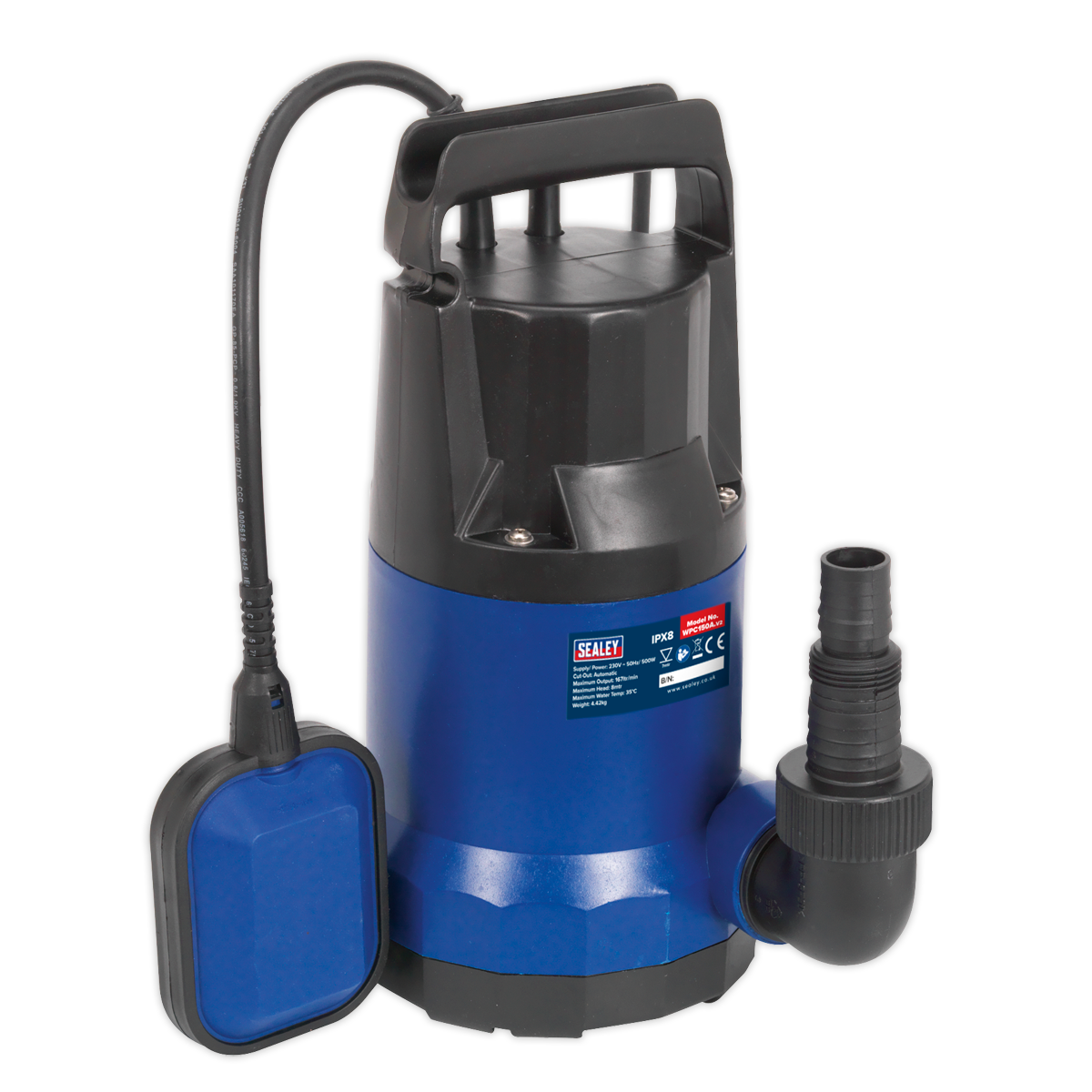 Sealey Submersible Water Pump Automatic 167L/min 230V