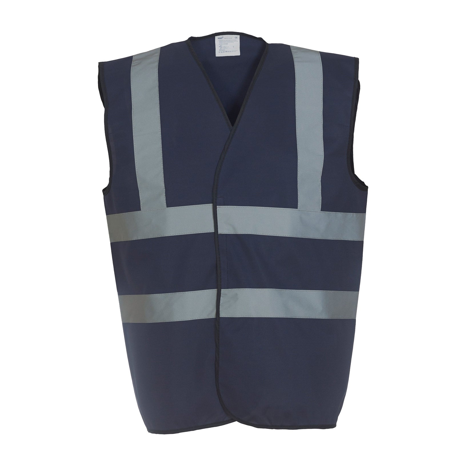 Yoko Hi-Vis 2-Band-And-Braces Waistcoat - Navy